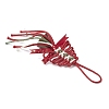 Christmas Tree Cotton String Threads Pendant Decorations HJEW-TA00403-02-4