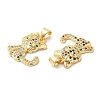 Brass Micro Pave Cubic Zirconia Pendants ZIRC-L103-021G-2