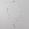 Alloy Pendant Necklace with Cable Chains for Women NJEW-WH0022-02A-KCG-2