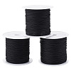 3 Rolls 3 Styles Round Nylon Braided Cord NWIR-TADJ0001-03D-1