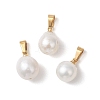 Natural Baroque Pearl Keshi Pearl Pendants PALLOY-JF04827-1