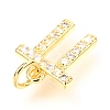 Brass Micro Pave Cubic Zirconia Charms ZIRC-O037-06G-3