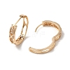 Brass Micro Pave Cubic Zirconia Hoop Earrings for Women EJEW-M238-16KCG-2