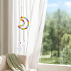 1Pc Colorful Glass Beaded Woven Net Suncatchers AJEW-CY0001-95B-7