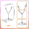 Iron Moon Mineral Rock Display Stands ODIS-WH0030-240P-2