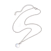 Ocean Theme 304 Stainless Steel Clear AB Glass Pendant Cable Chain Necklaces NJEW-JN05172-01-4