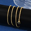 1.5mm Rack Plating Brass Box Chain Necklaces for Women Men MAK-L044-21G-2