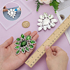 2Pcs Glass Rhinestone Cabochons RGLA-FG0001-28S-04-3