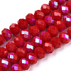 Electroplate Opaque Solid Color Glass Beads Strands X-EGLA-A034-P3mm-L21-1