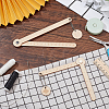 Wooden Knitted Stackable Wire Gauge Ruler Set HJEW-FG00010-5
