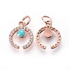 Brass Charms KK-F783-08RG-2