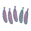 Rainbow Color Alloy Pendants PALLOY-N156-189-NR-1