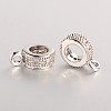 Brass Micro Pave Cubic Zirconia Tube Bails ZIRC-J005-01P-1-1