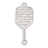 Brass Micro Pave Clear Cubic Zirconia Connector Charms KK-P288-01P-1