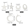 18Pcs 3 Style 201 Stainless Steel Links Connectors & Chandelier Components Links STAS-UN0021-57P-5