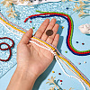 9 Strand 9 Colors Opaque Glass Beads Strands GLAA-TA0002-08-5