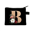 Initial Letter with Flower Cosmetic Bag PW-WG1F7F6-24-1