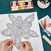 3D Flower Polyester Sequin Brooches for Backpack Clothes JEWB-WH0030-63A-3