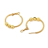 PVD Vacuum Plating 201 Stainless Steel Beaded Hoop Earrings with 304 Stainless Steel Pin for Women EJEW-F280-25G-2