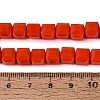Opaque Glass Beads Strands GLAA-R041-8x8mm-C04-4