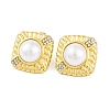 Ion Plating(IP) 304 Stainless Steel Rhinestone Stud Earrings EJEW-A049-15G-1