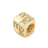 Brass Micro Pave Clear Cubic Zirconia European Beads LS-KK-K368-01G-06-2