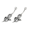 Snake 316 Surgical Stainless Steel Belly Button Rings EJEW-G416-18C-AS-4