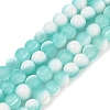 Frosted Crackle Glass Beads Strands GLAA-U001-6mm-M02-1