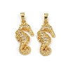 Brass Micro Pave Cubic Zirconia Pendants KK-C093-14G-1