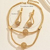 Vintage Iron Hollow Round Pendant Necklace and Earring Set for Women Stylish Jewelry Collection JY4522-5