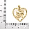 Brass Micro Pave Clear Cubic Zirconia Pendants KK-M319-22G-01-3