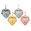 Brass Hollow Heart Cage Pendants KK-E662-21-NR-1