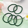 Synthetic Malachite Bead Stretch Bracelets X-BJEW-K212-A-031-1