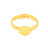 Golden Color Adjustable Brass Ring Components X-EC541-G-2