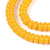 Opaque Spray Painted Glass Beads GLAA-ZX008-6mm-18K-3