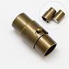 Brass Locking Tube Magnetic Clasps X-KK-Q089-AB-2