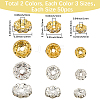 300Pcs 6 Styles Brass Rhinestone Spacer Beads RB-PA0001-02-2