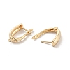 Rack Plating Brass Hoop Earring Findings with Latch Back Closure KK-D083-01G-2