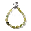 Natural Xiuyan Jade Beaded Bracelets for Women G-P563-07P-09-4