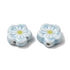 Glaze Daisy Flower Printed Porcelain Beads PR-CBA03B0-04E-2