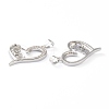 Brass Micro Pave Clear Cubic Zirconia Pendants ZIRC-J039-02P-2