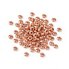 Mega Pet 100Pcs Brass Flat Round Spacer Beads KK-MP0001-01-8