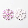 Snowflake 2-Hole Printed Wooden Buttons BUTT-M014-13-2