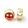 Rack Plating Alloy Enamel Beads FIND-G051-01LG-07-2