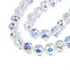 Electroplate Transparent Glass Beads Strands EGLA-N002-18B-B01-3