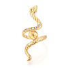 Snake Brass Micro Pave Cubic Zirconia Cup Peg Ring Settings KK-N274-40G-2