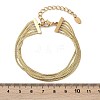 304 Stainless Steel Snake Chain Multi-Strand Bracelets For Women BJEW-Z095-01B-G-5