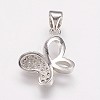 Brass Cubic Zirconia Pendants ZIRC-K070-22P-2
