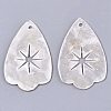 Natural Capiz Shell Pendants SHEL-N026-104-2