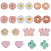 20Pcs 10 Styles Silicone Focal Beads SIL-SP0001-18B-1